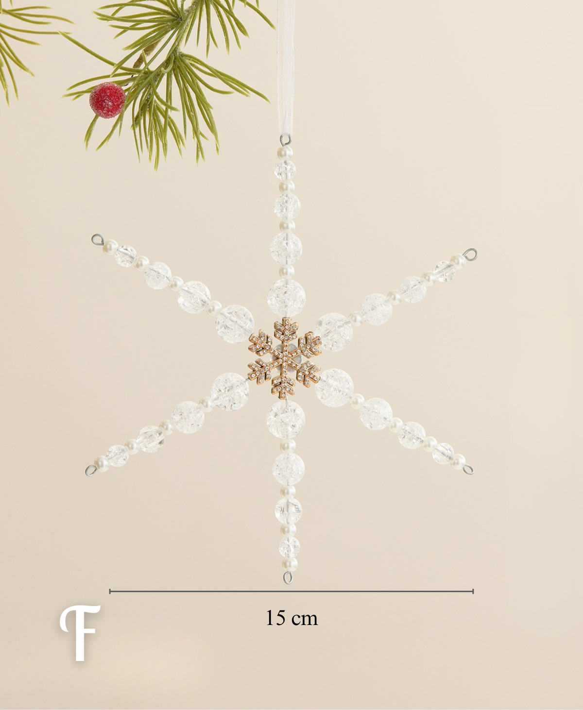 Crystal Snowflake Tree Ornament