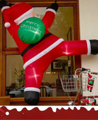 Inflatable Giant Santa Climbing Decoration