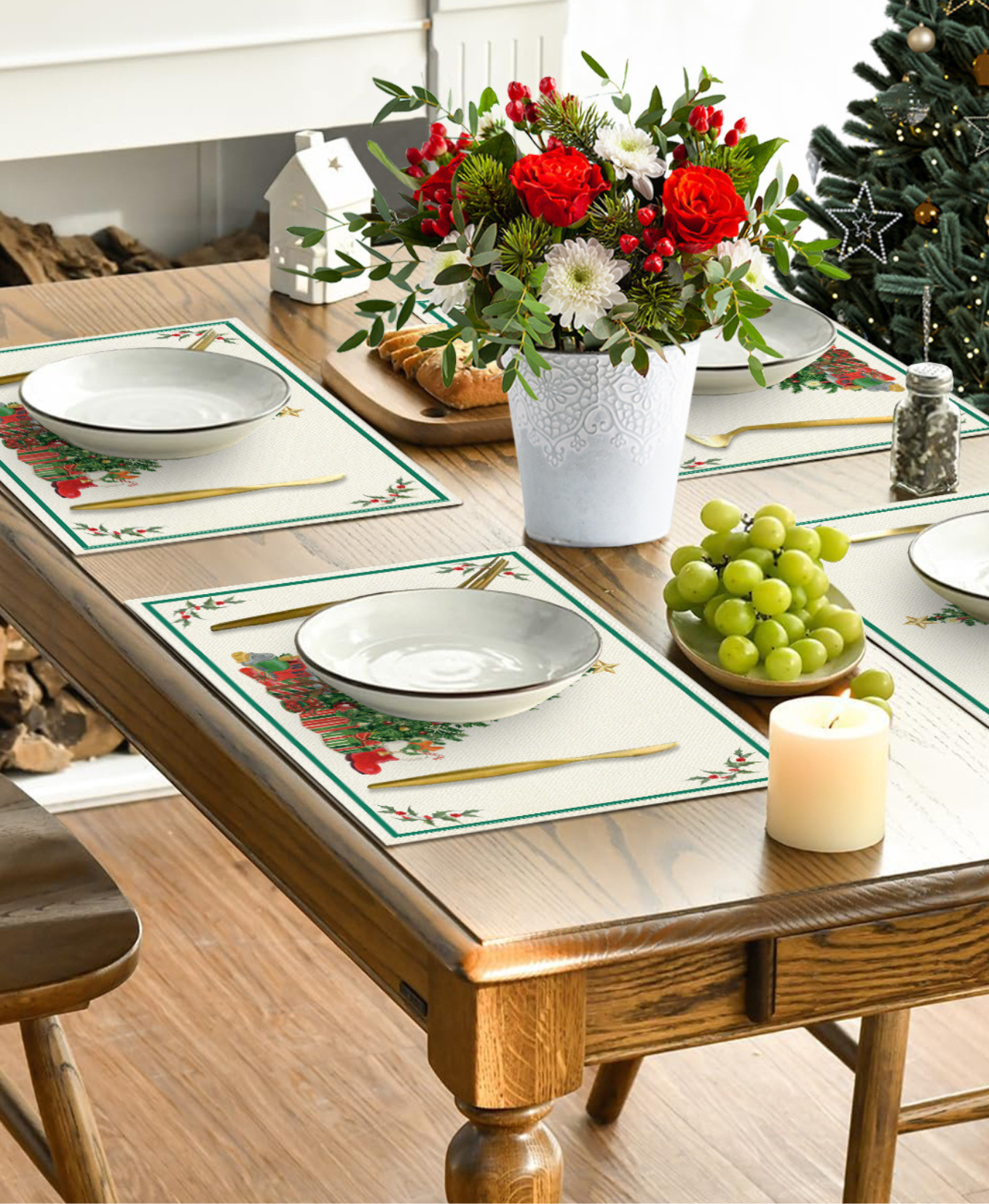 Christmas Dining Placemats Set