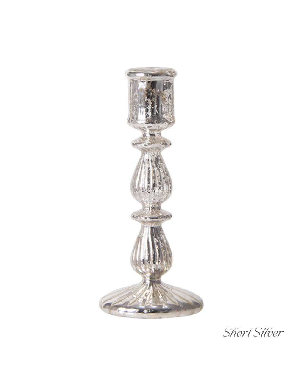 Crimson & Silver Regal Candlestick