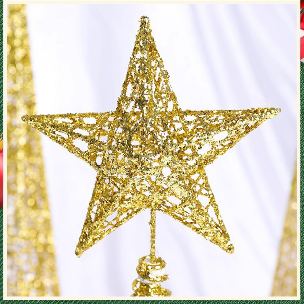 Illuminated Sparkle Iron Christmas Tree Set
