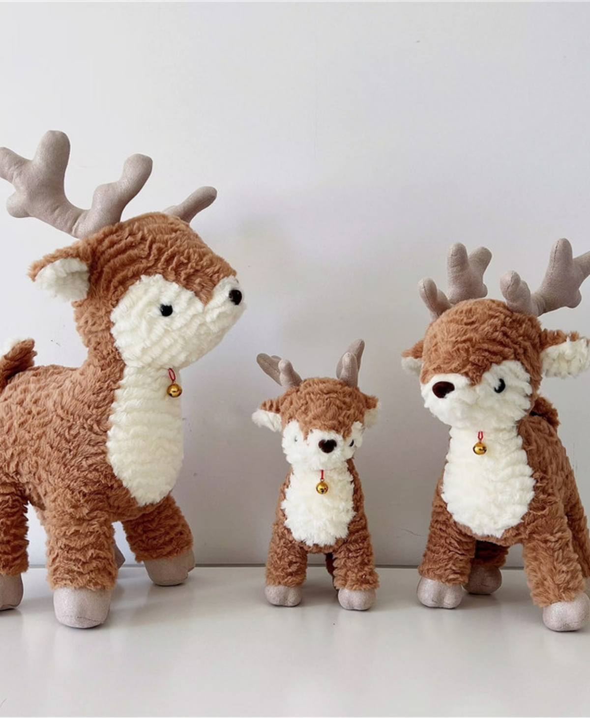 Holiday Bell Reindeer Plush Decor