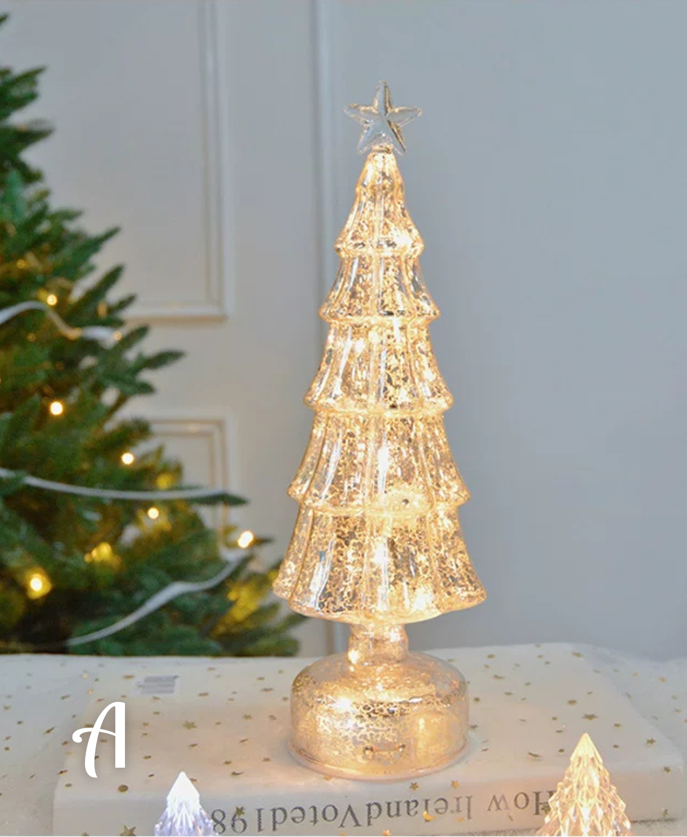 Glowing Glass Christmas Tree Decoration