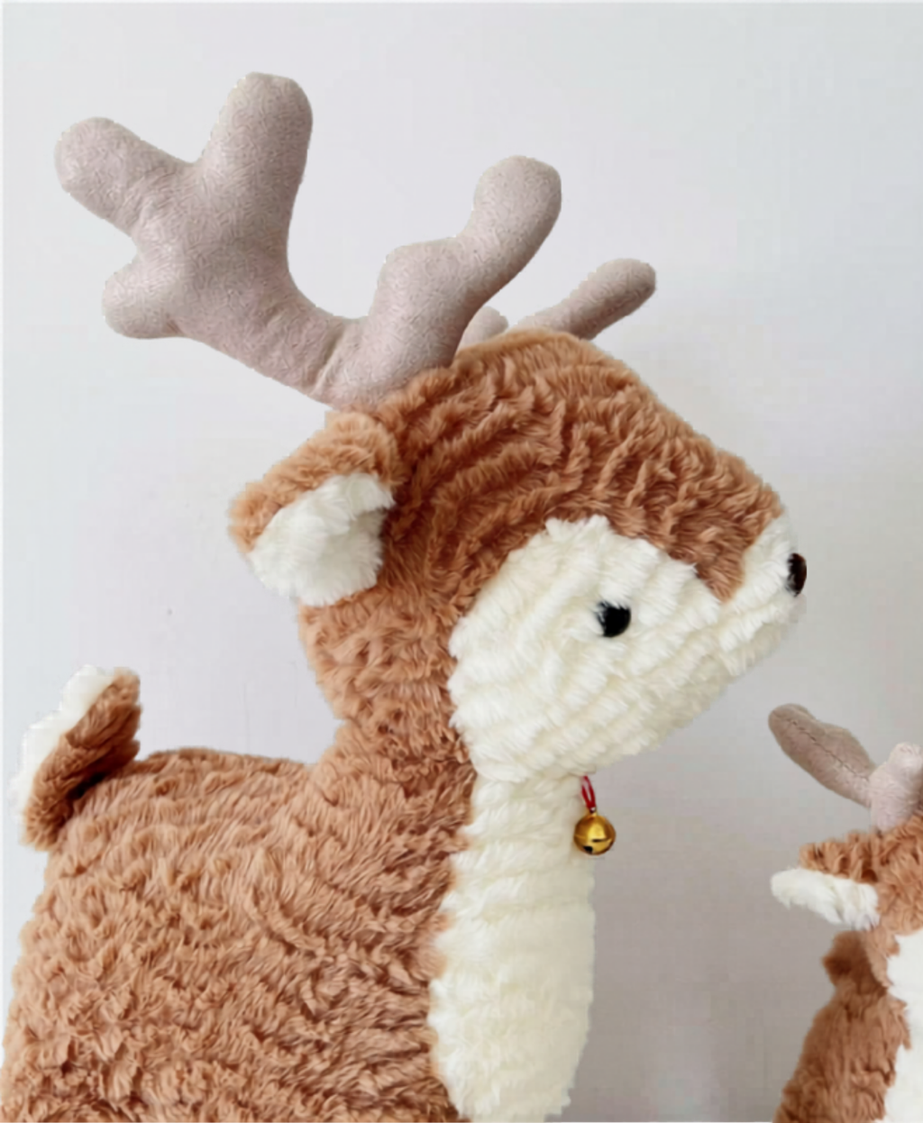 Holiday Bell Reindeer Plush Decor