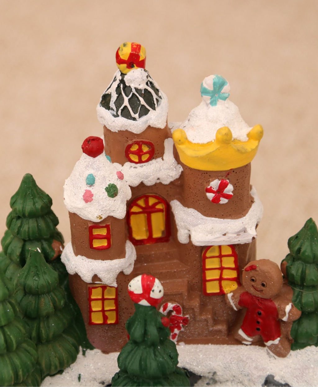 Rotating Gingerbread Light-Up Music Box