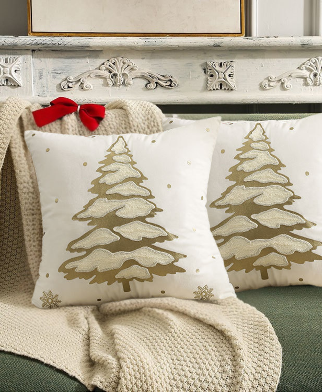 Goldpine Holiday Pillow Cover
