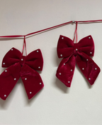 Red Velvet Pearl Garland