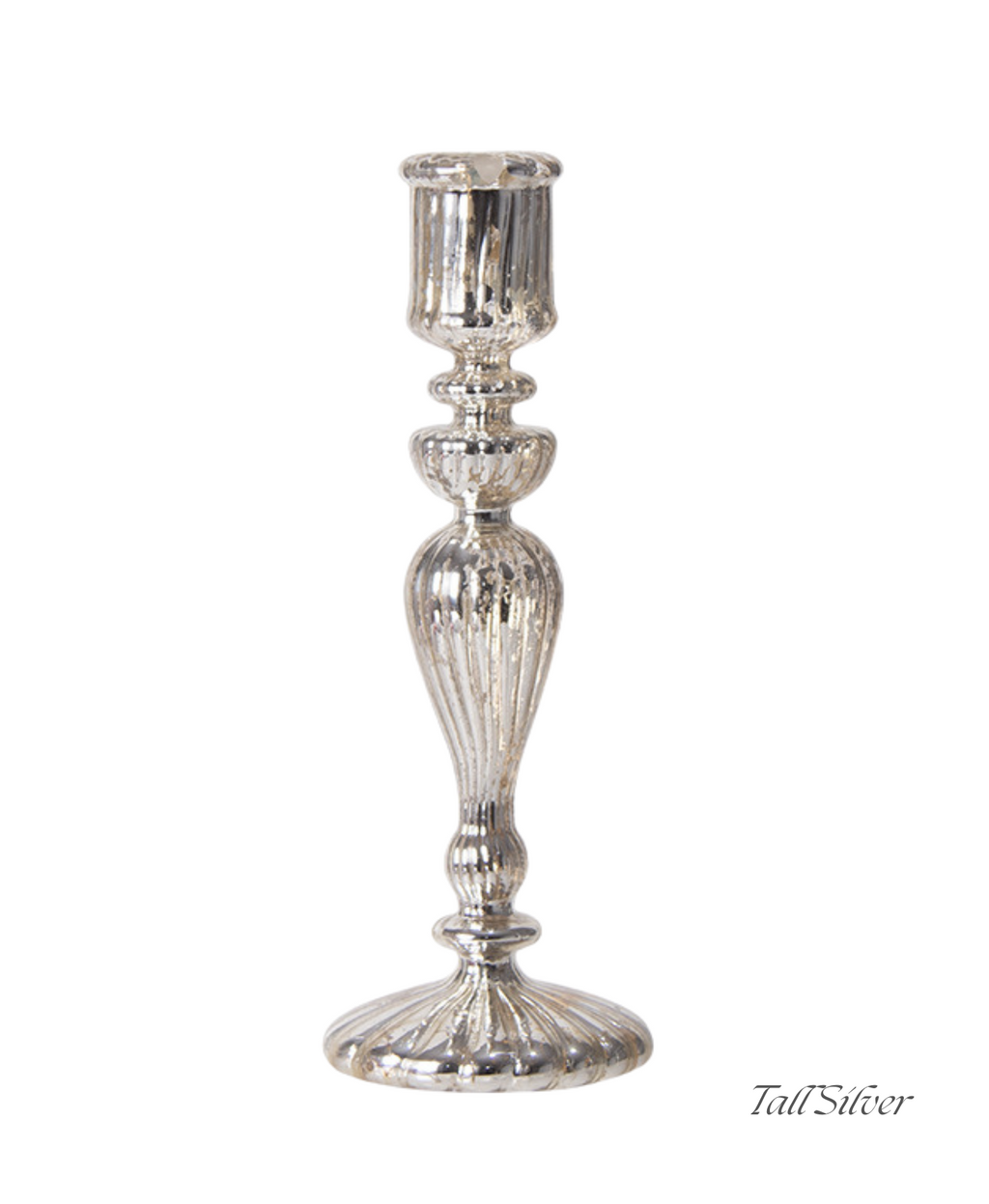 Crimson & Silver Regal Candlestick