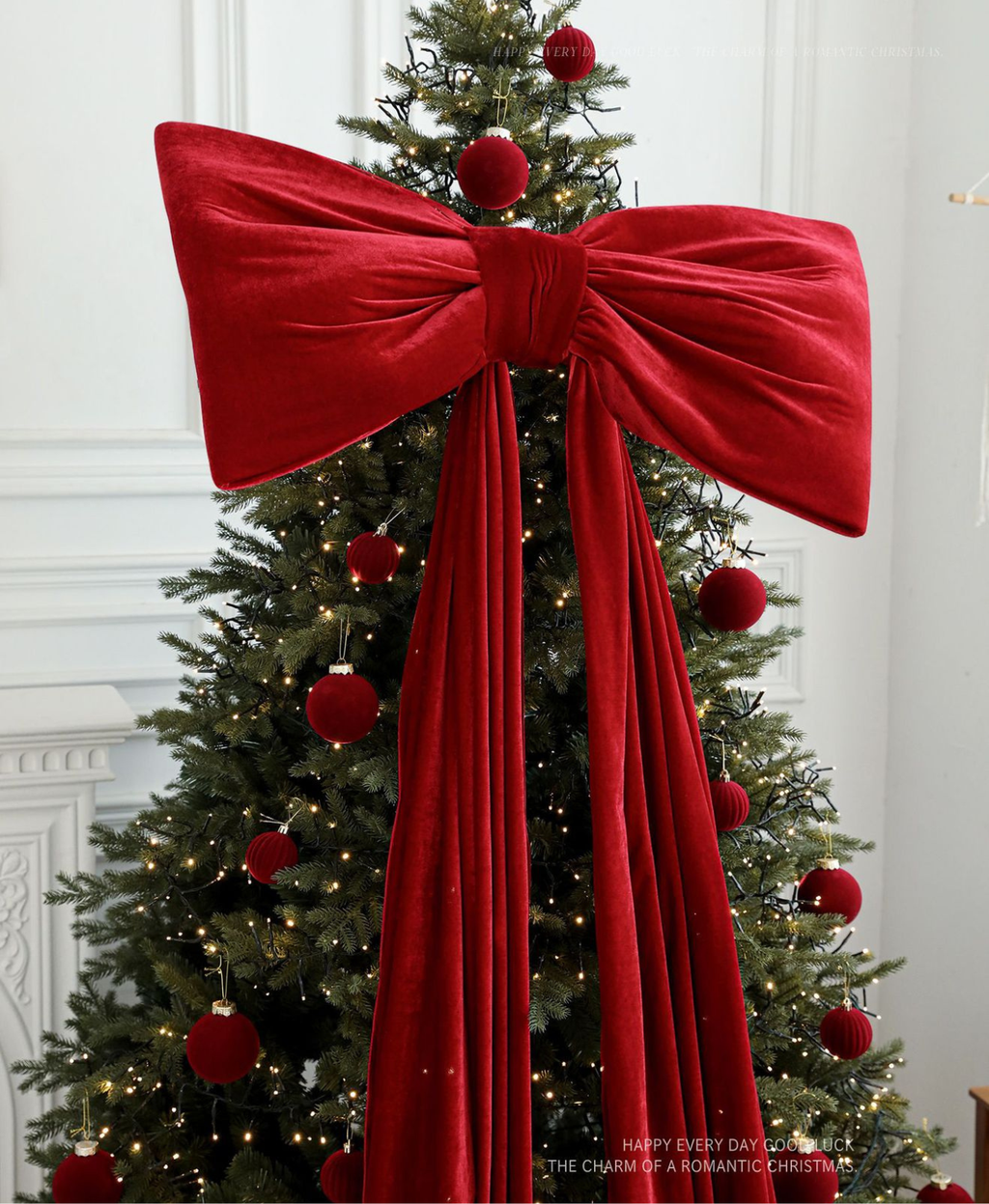 Luxury Velvet Cascade Christmas Bow
