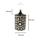 GIFTING INSPIRATION - Black and White Labyrinth Ceramic Storage Jar