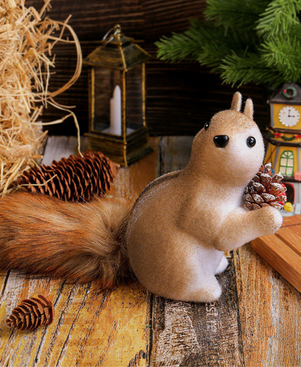 Magical Pine Grove Squirrel Decoration