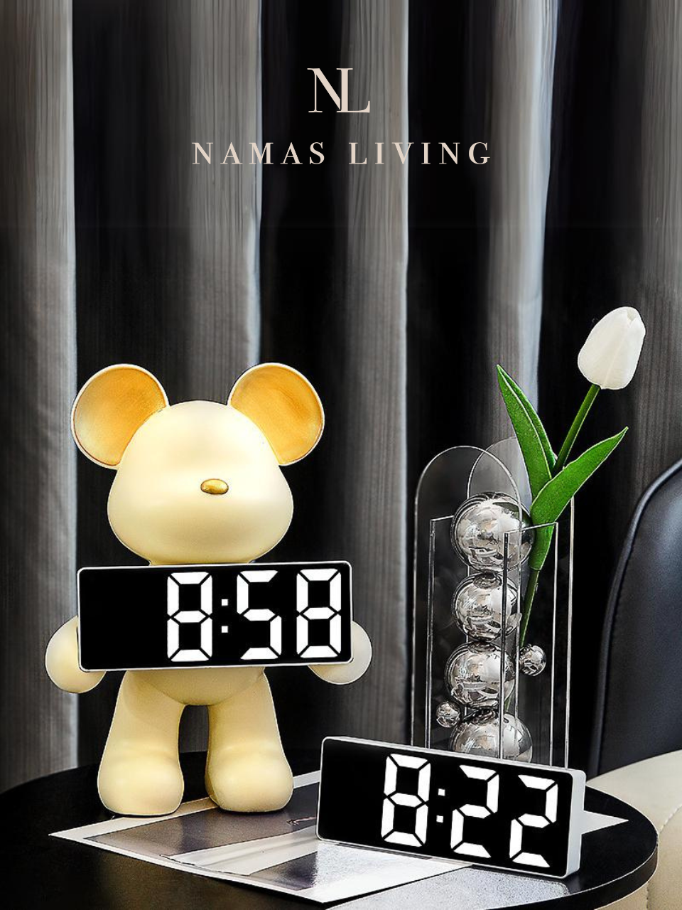 Beige Bear Alarm Clock