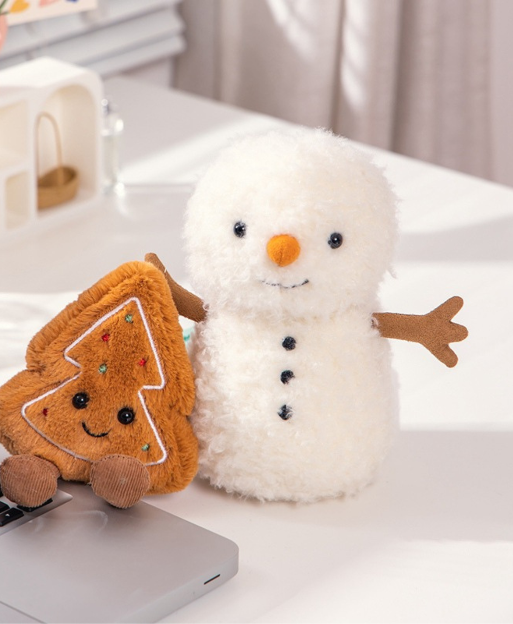 Mini Cheery Snowman Plush Decor