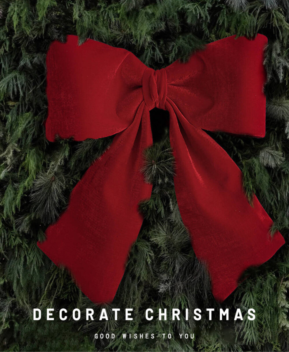 Grand Velvet Christmas Bow Décor