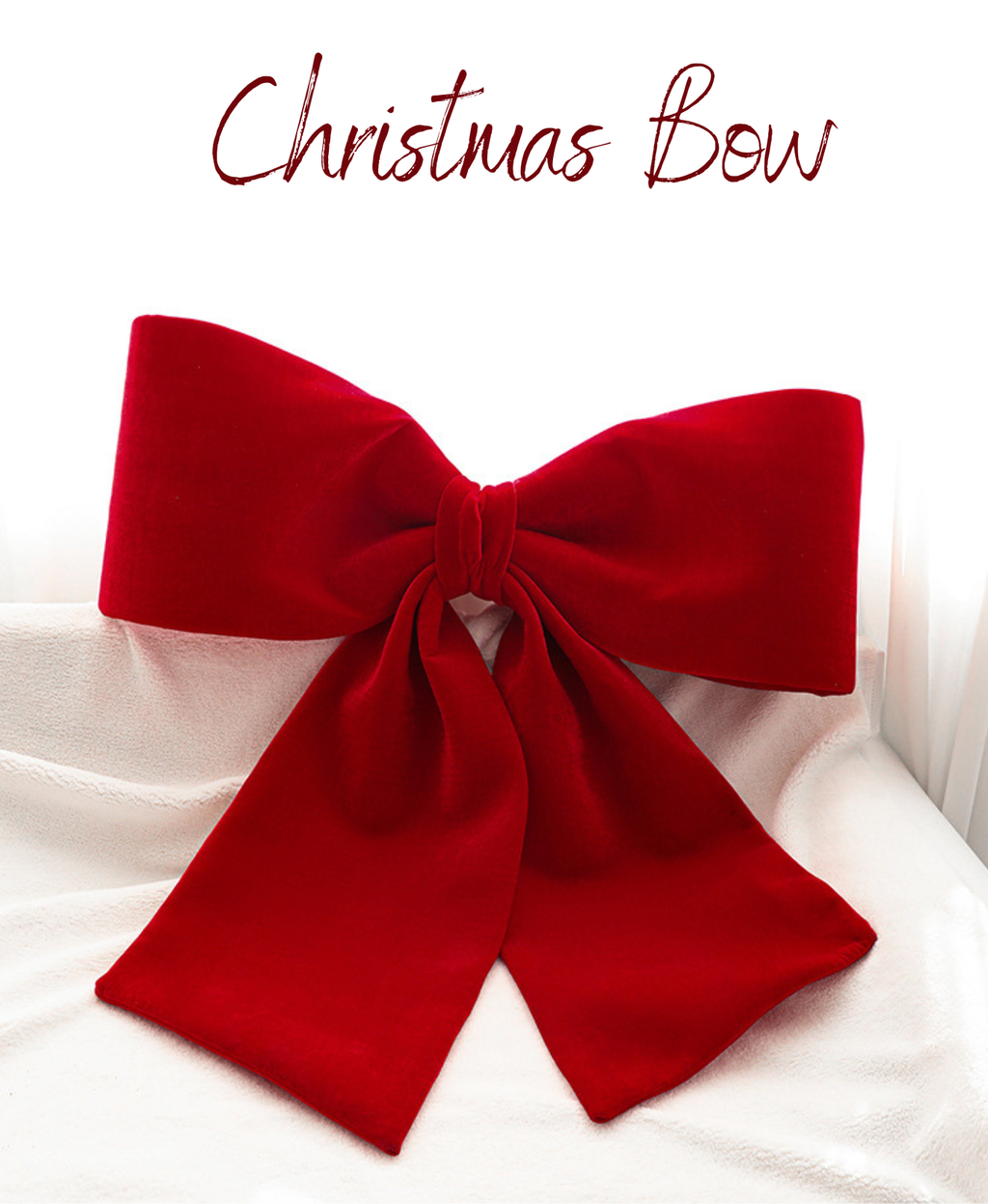 Grand Velvet Christmas Bow Décor