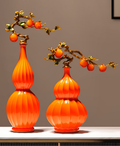 Fortune Persimmon Gourd Vase Set