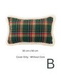 Green Checkered Christmas Pillow