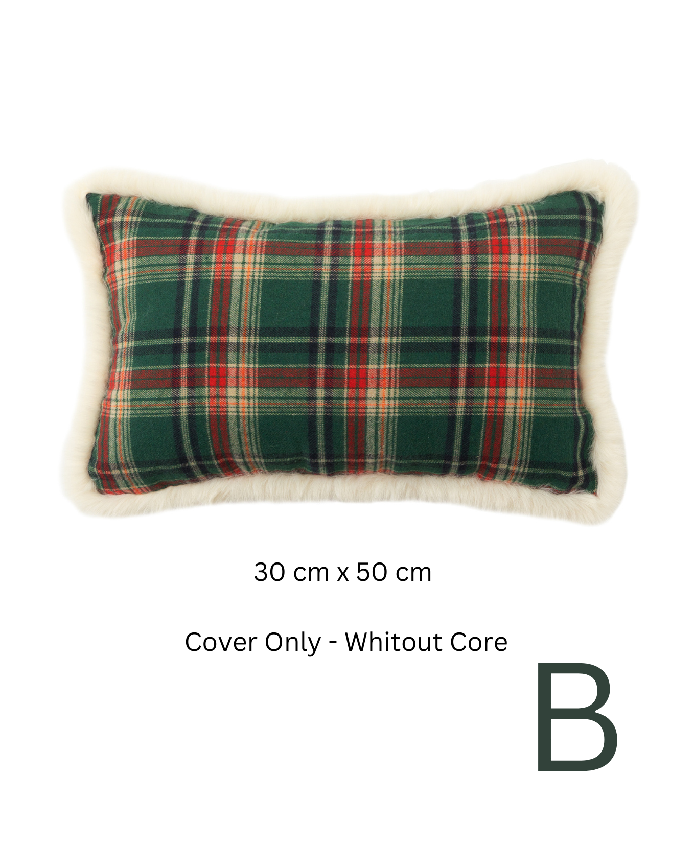 Green Checkered Christmas Pillow
