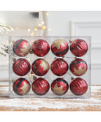 Royal Red Glitter Balls Set