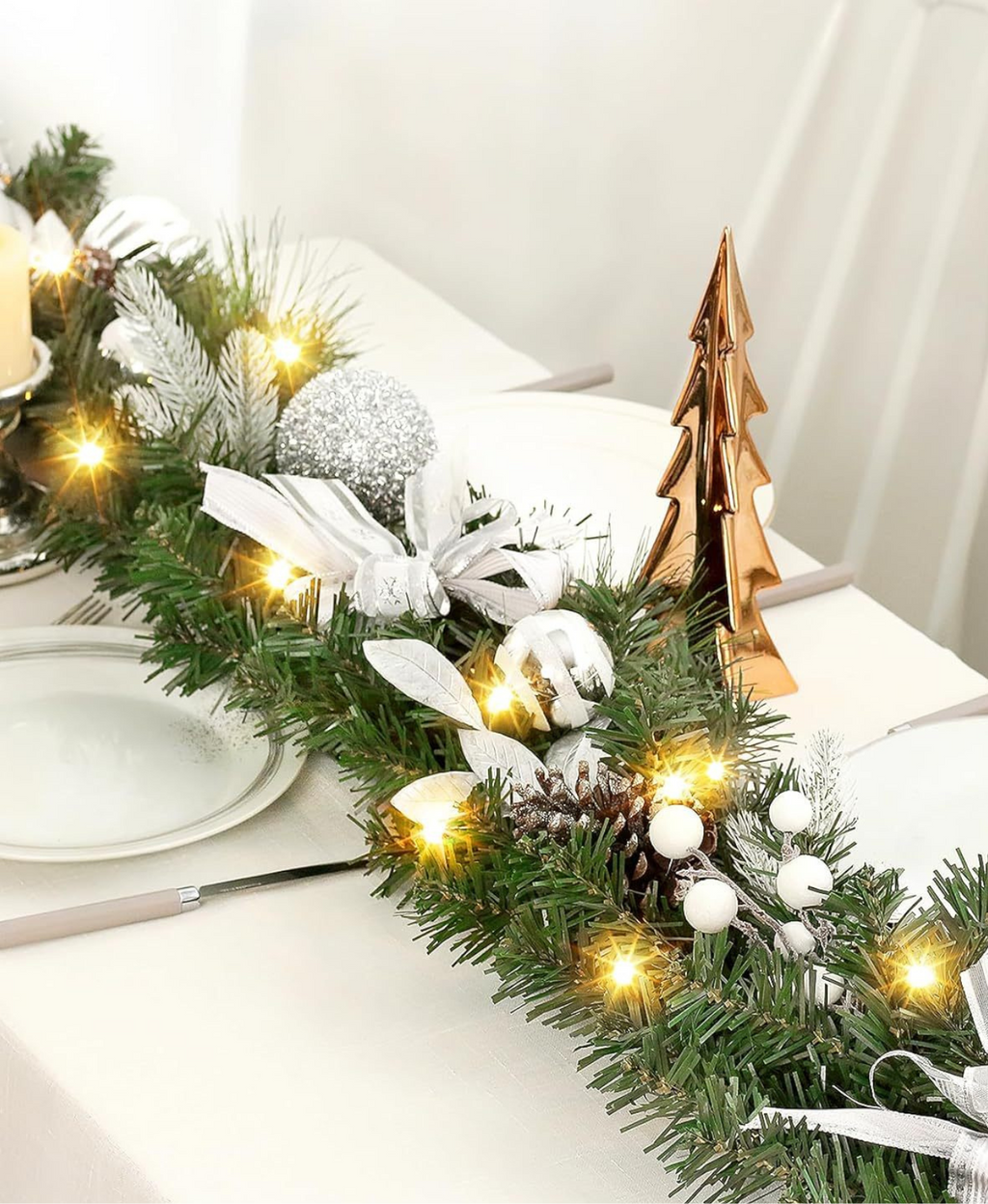 Silver Grace Holiday Garland