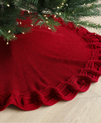 Simple Knit Wool Christmas Tree Skirt