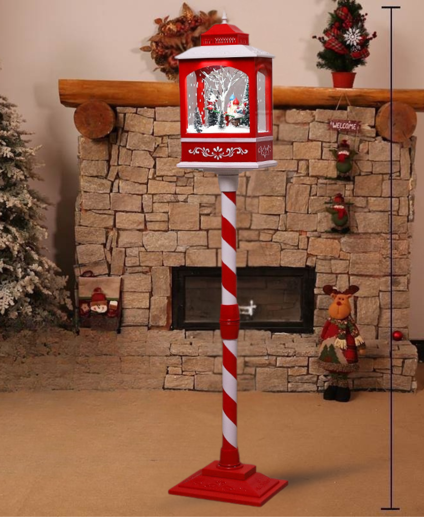 Christmas Seesaw Light Post