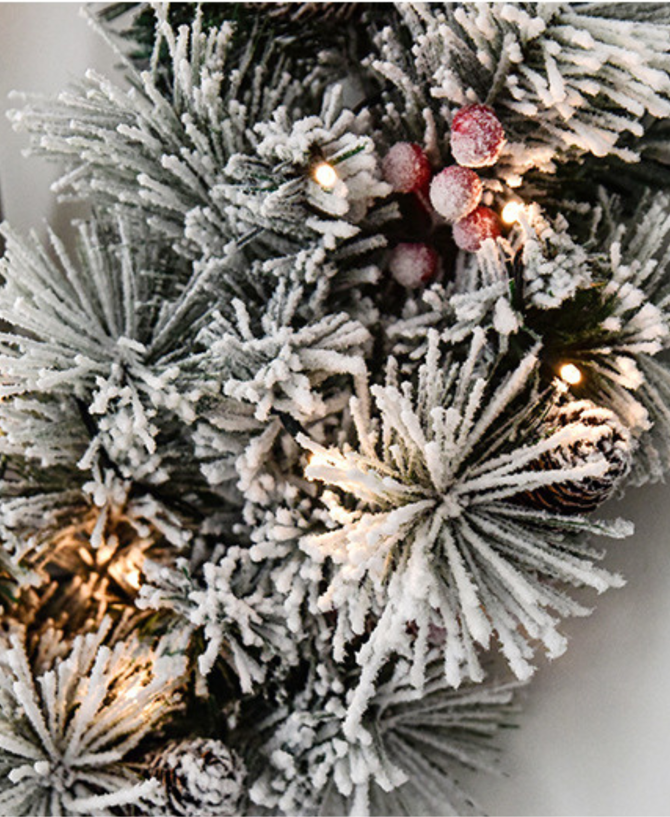 Icy Pine Christmas Wreath