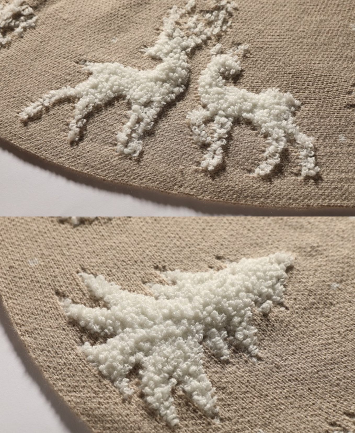 Holiday Elk Knit Tree Skirt Serenity