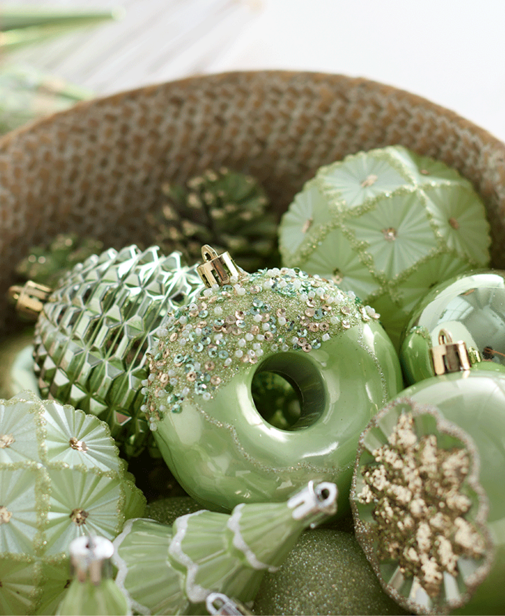 Champagne Mint Charm Set