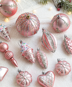 Sweet Pink Christmas Ornament Set