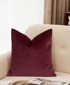 Maroon Waffle Cushion Cover