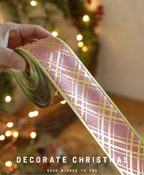 Pink Glitz Christmas Ribbon
