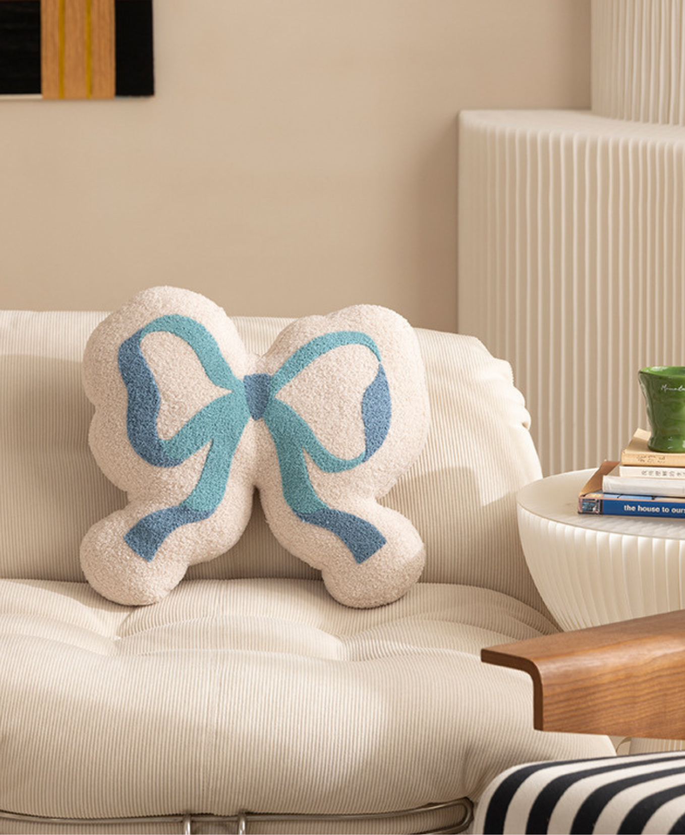Butterfly Velvet Embroidered Pillow