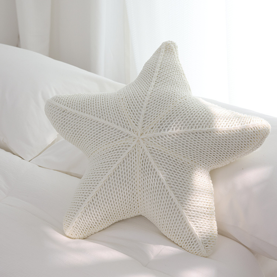 Starfish Knitted Pillow