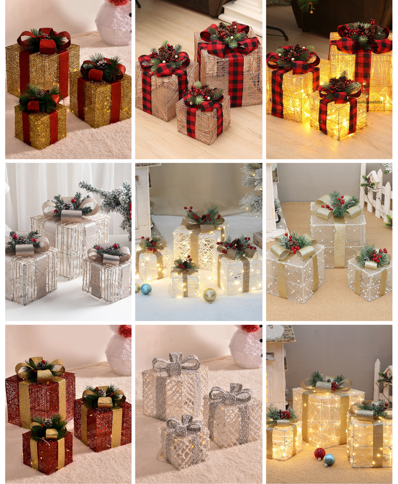 Luminous Christmas Tree Gift Box Decoration