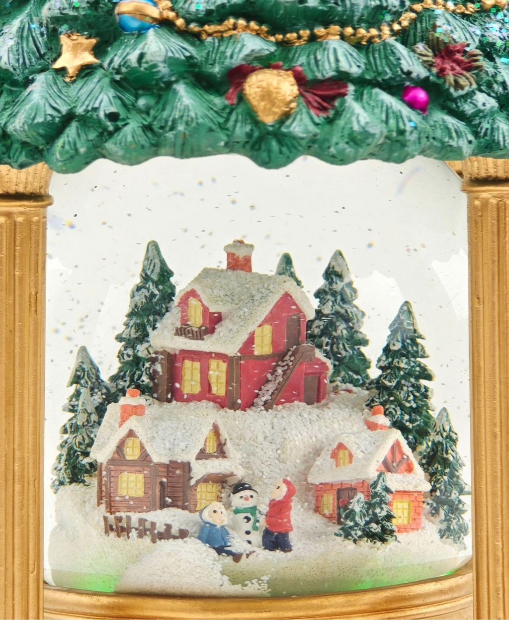 Christmas Village Tree Music Box