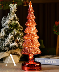 Red Christmas Tree Glass Ornament