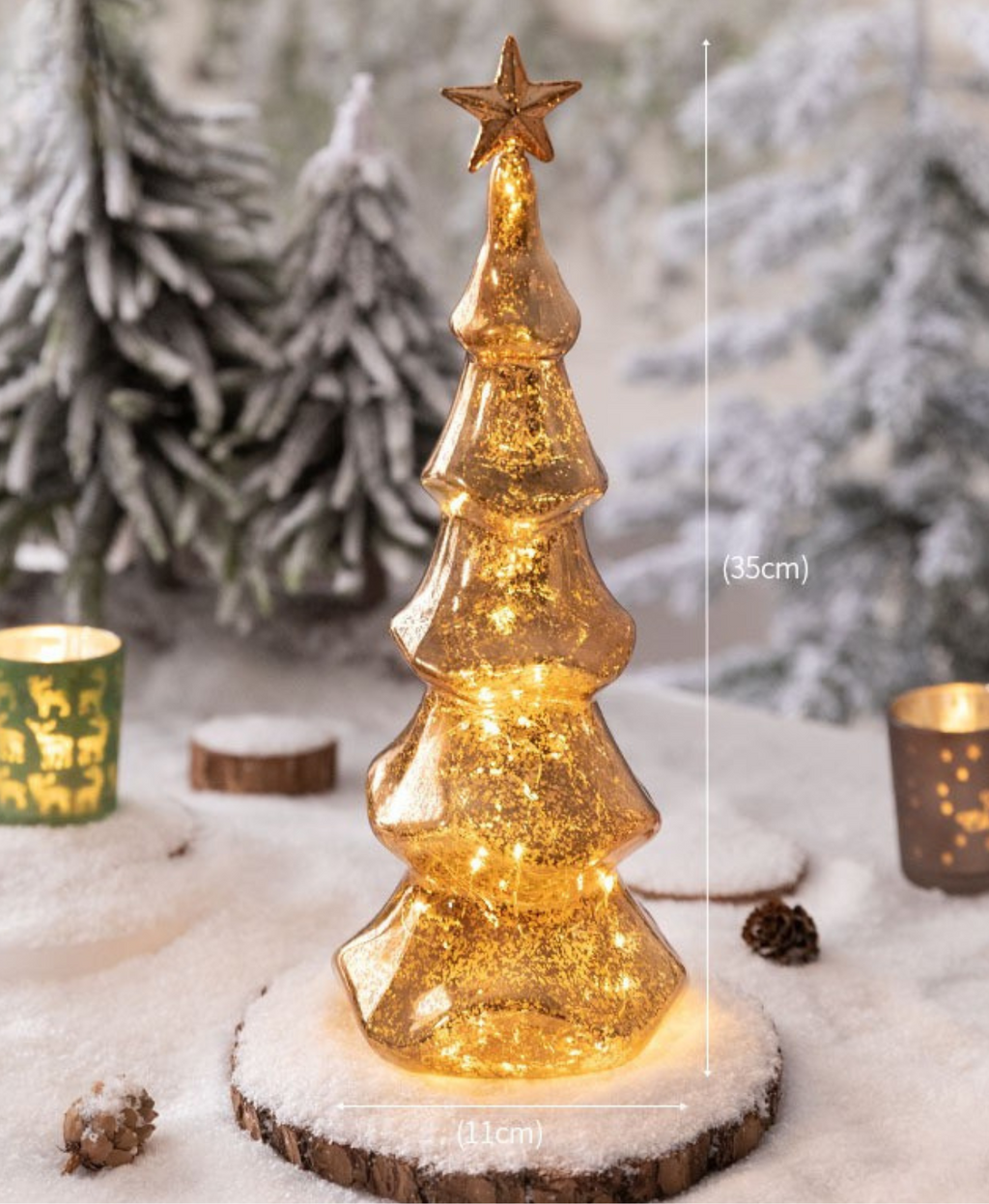 Golden Sparkle Tree Light Decoration