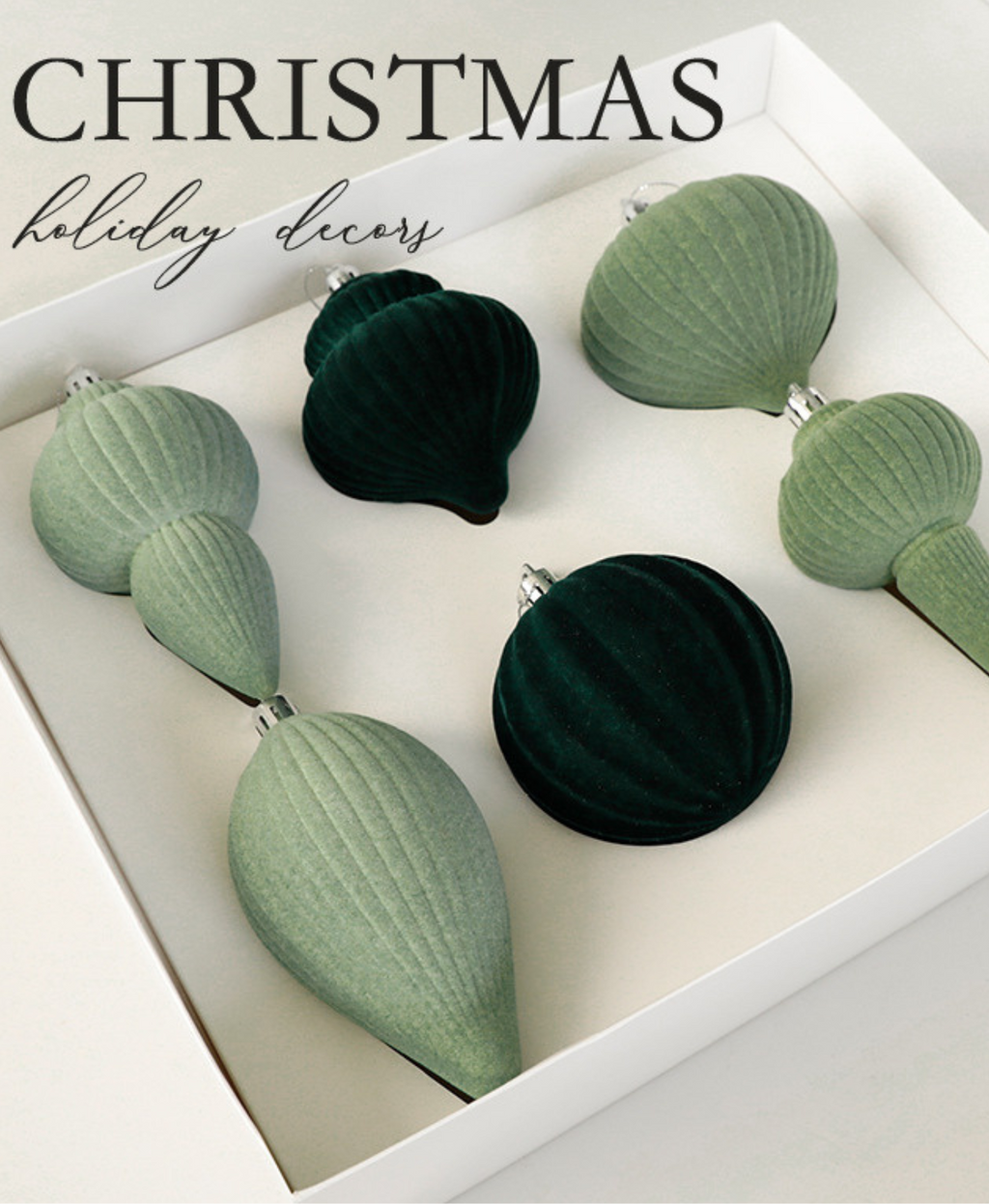 Simple Velvet Christmas Ball Set