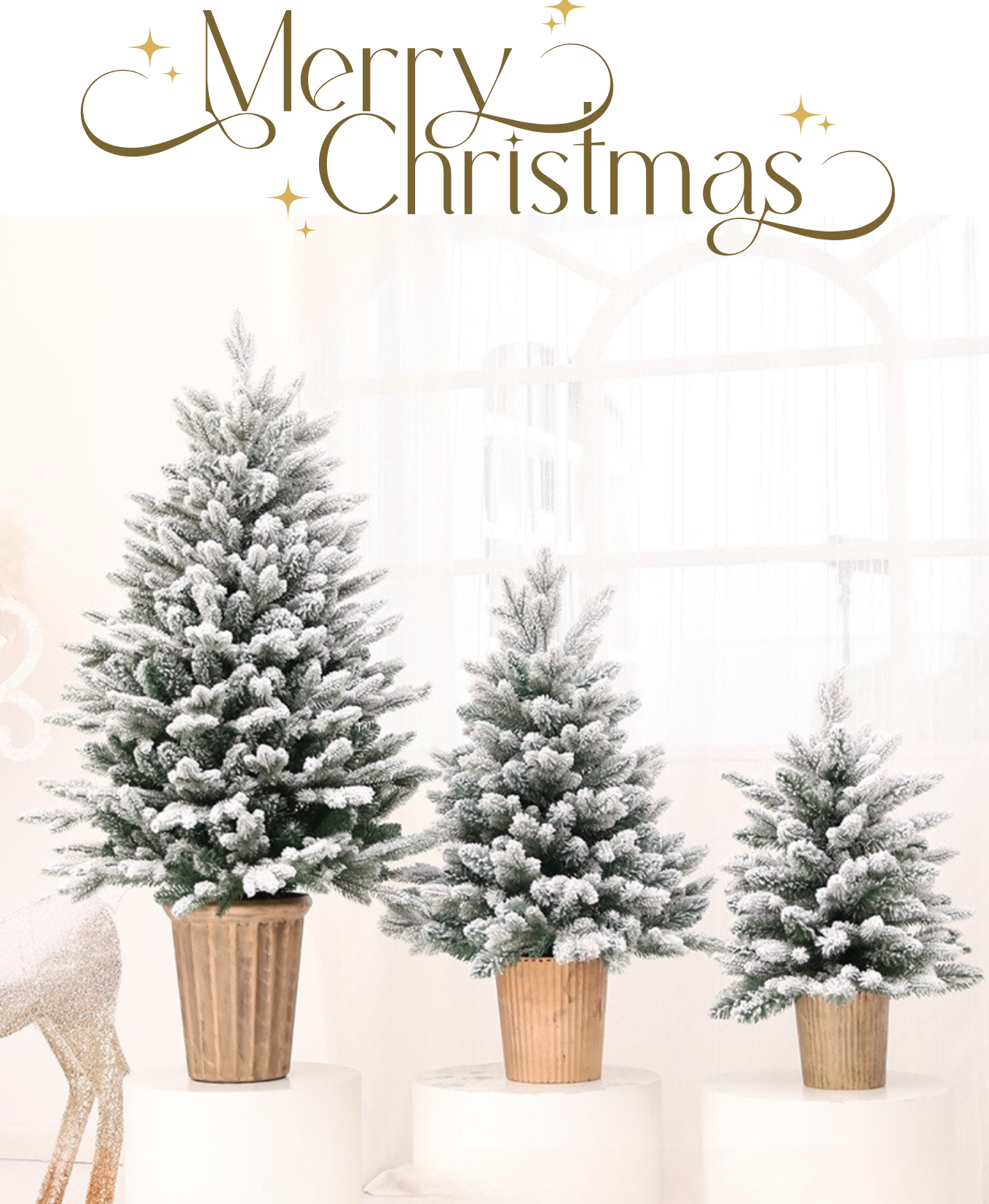 Snowy Spruce Lit Christmas Tree