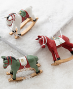Retro Rocking Horse Christmas Ornament