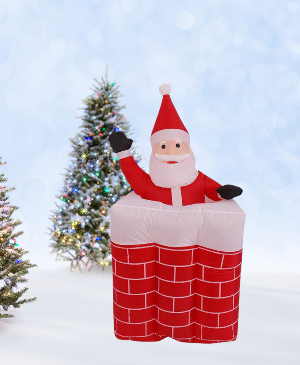 Christmas Inflatable Chimney Santa