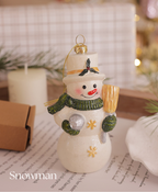 Glam White and Gold Christmas Ornament