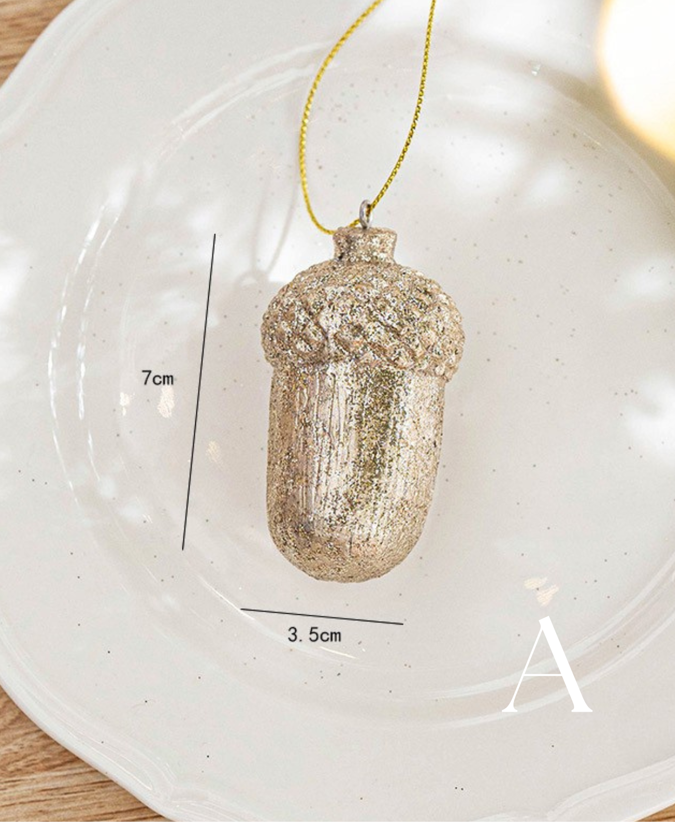 Silver Acorn Tree Ornament