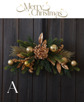 Golden Hydrangea Holiday Wreath