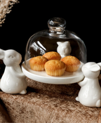 Bunny Cake Stand Plate with Lid