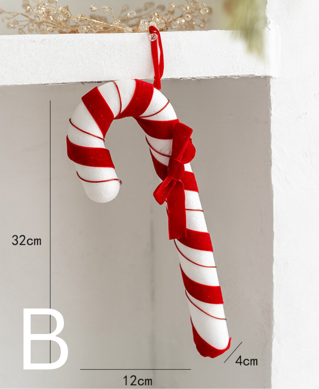 Christmas Decoration - Red & White Cane
