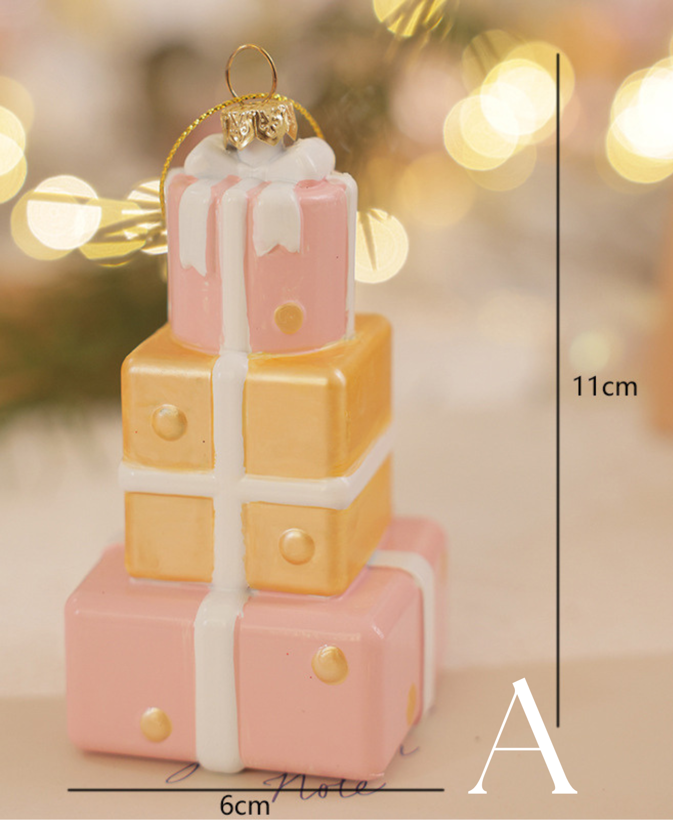 Pastel Pink Christmas Ornament