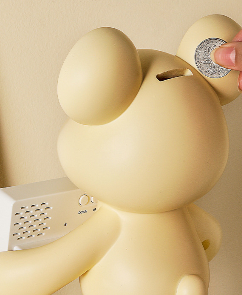 Beige Bear Alarm Clock