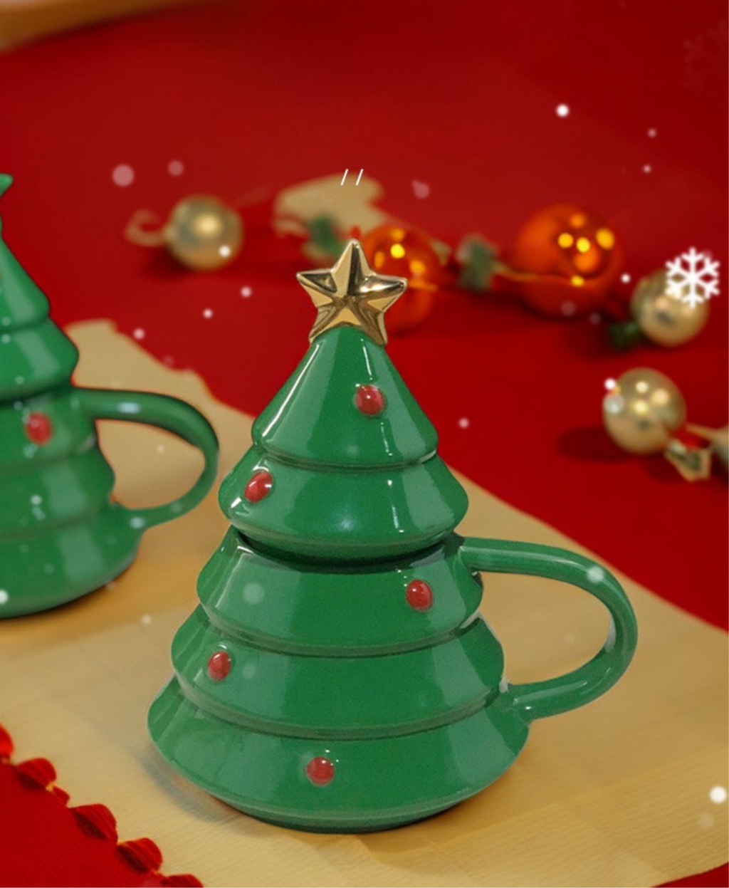 Holiday Tree Stacked Mug Set